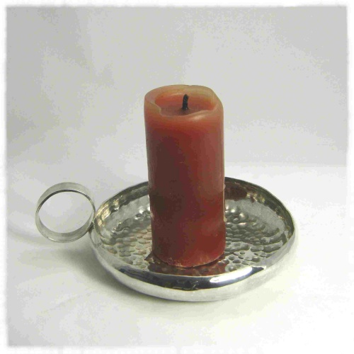 Large dished candlestick